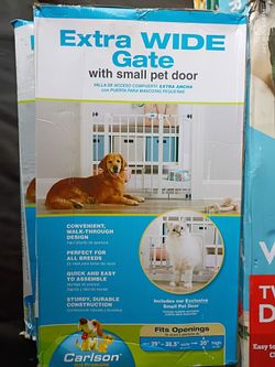 Pet Gate Extra Wide Gate With Small Pet Door