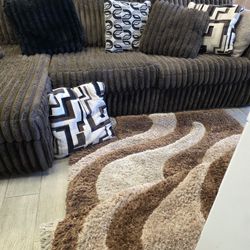 Brand new complete chocolate living room set