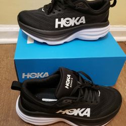 Hoka One One Bondi 8 Sneakers Shoes Mens Size 7 Womens 8