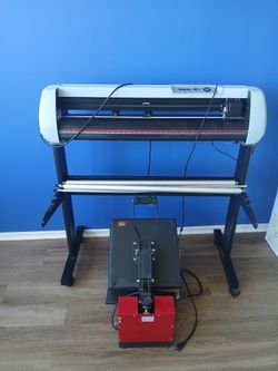 Vinyl Cutter Plotter with Stand and Heat Press