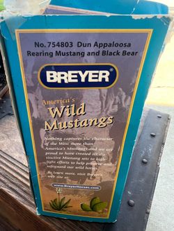 Breyer Dun Appaloosa and black bear