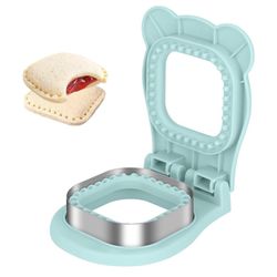 New Light Blue Square Uncrustable-Style Sandwich Cutter and Sealer