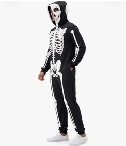 Spooktacular Creations Halloween Skeleton Costume, Adult Skeleton Costume, Skull Jumpsuit for Halloween