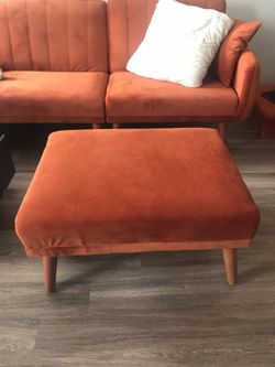 Orange Ottoman