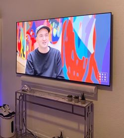 Samsung S95B OLED 65”  Sonos Arc (white)  Sonos Mini Sub Sonos One x2