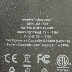 Mophie Juice Pack iPhone X, XR, Xs Or Xs Max