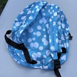 CHILDS KIDS LIGHTWEIGHT NYLON BLUE WITH BUBBLES BACKPACK