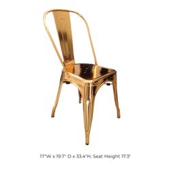 Gold Metal Dining Chair