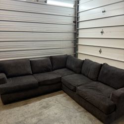 Dark gray sectional Couch Sofa 