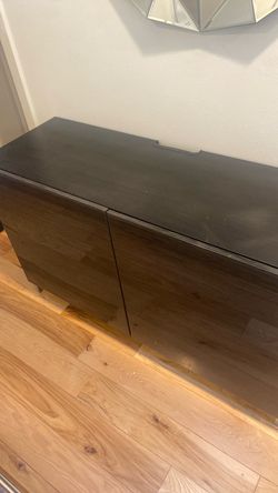 Dark Wood Modern Sideboard Cabinet
