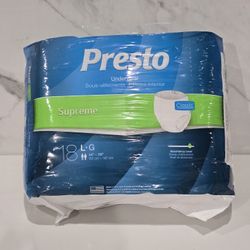 PRESTO Diapers LARGE Supreme 18 count