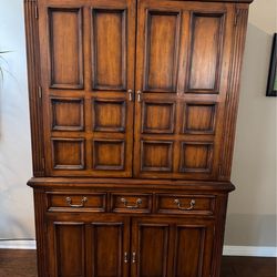 Large Solid Wood TV Armoire/Cabinet