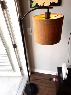 Modern Floor Lamp with Brown Shade (pick up today in Cedar Park)