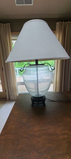 Lamp - blown glass & Metal Ethan Allen