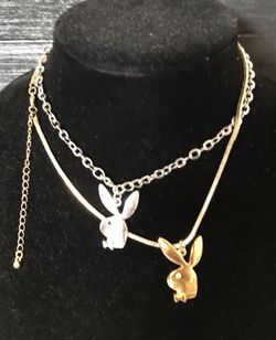 Wonens 2 Pack Combo/ 2 Charm Necklaces with Playboy Bunny Pendant/ We ship Fast! Jewelry club paparazzi birthday gift present