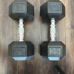 Two 35 Lb Dumbbells 