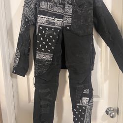Boys Jean Jacket and Pants Set Size 12