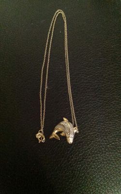 925 silver necklace and dolphin charm