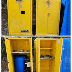 Flammable Cabinet Yellow Fire Deptment Approved 65x34x34