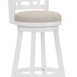 Hillsdale Fairfox Swivel Bar Stool, Barstool, White 