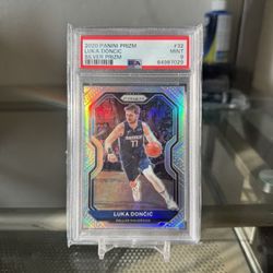 Luka Doncic Silver Prizm PSA Mint 9 Prizm Basketball 2020-2021 NBA 🏀