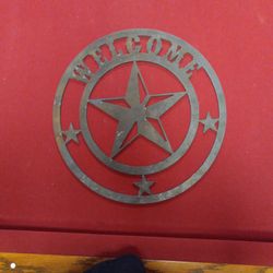 Welcome Sign With Texas Star 