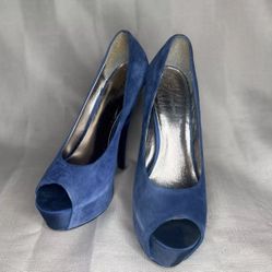 Zigi Project Navy Blue Suede Pumps