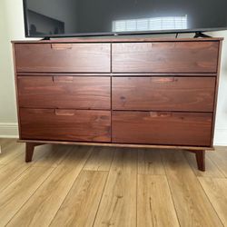 Yarber 6 Drawer Solid Wood Double Dresser