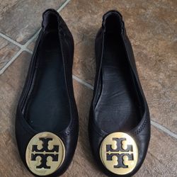 tory burch leather flats size 6