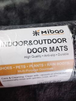 Mibao multi-purpose doormat in anthracite black 58" x 120"