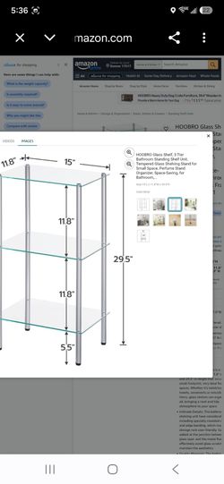Glass shelf stand
