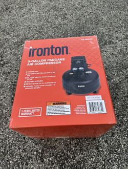 Ironton Oil-Free Pancake Air Compressor, 0.3 HP, 3 Gallons, 110 PSI
