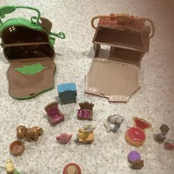 Disney Belle And Tinkerbell Tiny Houses With Figures And Furniture