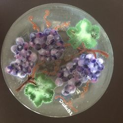 NEW-Designer round platter signed by the artist