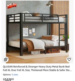 Full XL Over full XL Bunk Bed