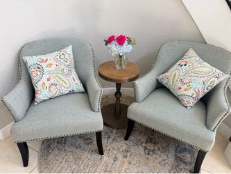 Two arm chairs - set and free table