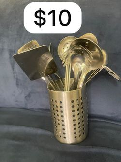 stainless steel cooking spoons