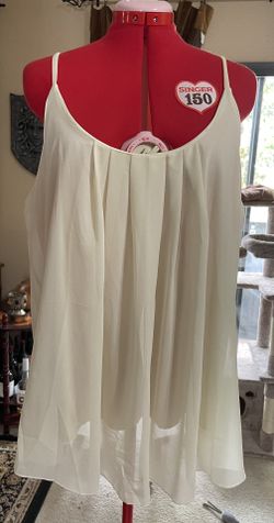 Ivory Flowy Strap Blouse 