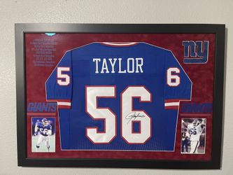 Lawrence Taylor signed jersey In shadow box With Certificate Of Authenticity 