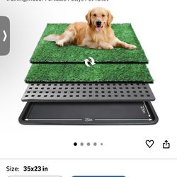 Dog grass pad with tray