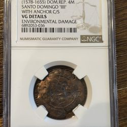NGC Certified 1500s Dominican Republic Coin – Santo Domingo Mint