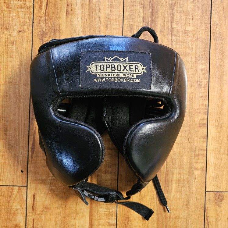 Top Boxer Large Leather Training Kickboxing Muay Thai Sparring