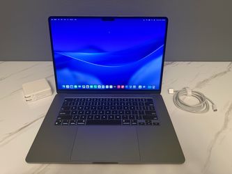 15” M3 Apple MacBook Air 256GB SSD 16GB RAM Space Gray with 96W Fast Charging Brick and MagSafe Cord
