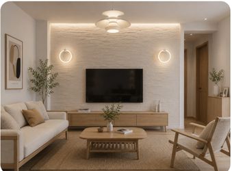 Modern LED Ring Wall Light – Black or White – Brushed Gold Accent – Bathroom Vanity Lamp – $15