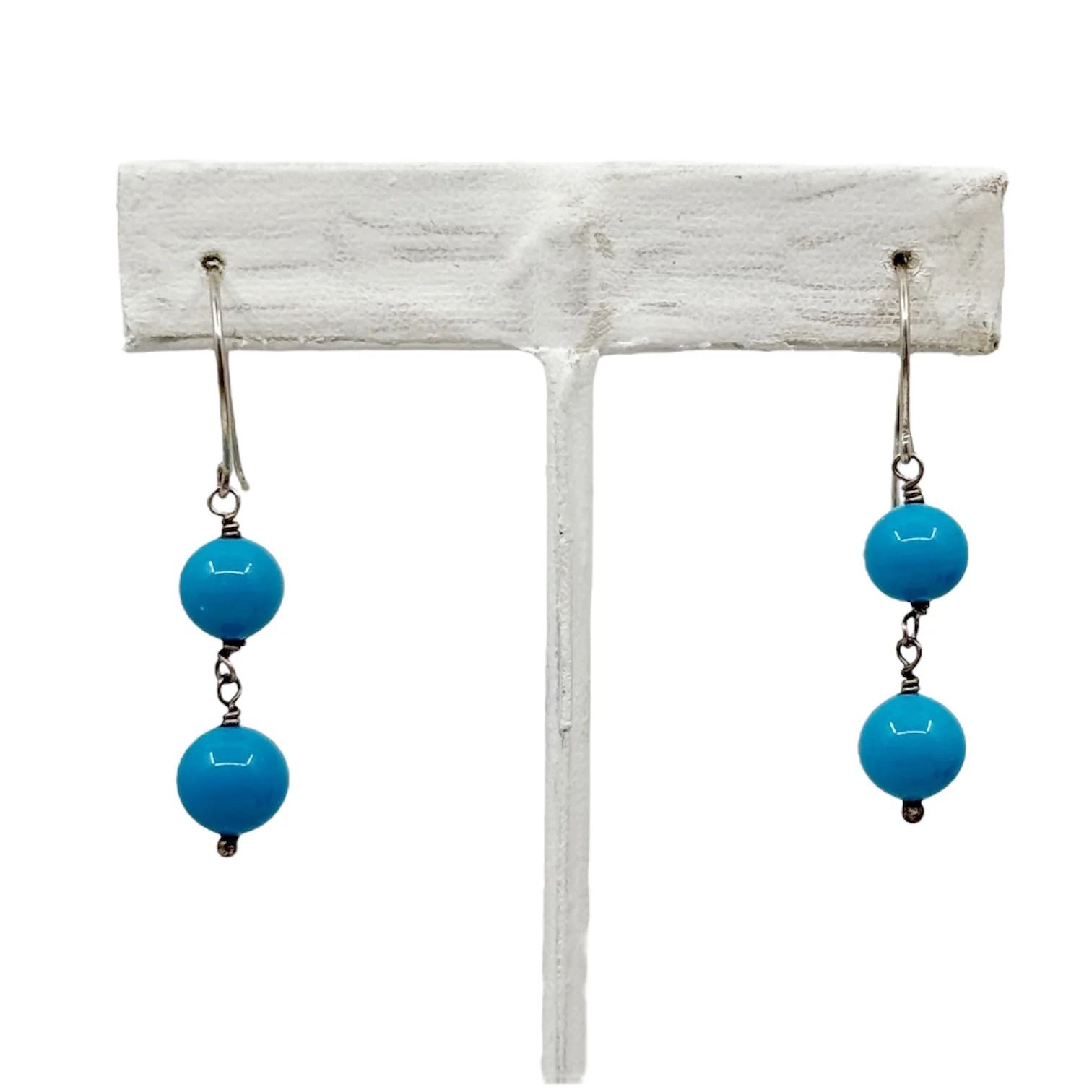 sterling silver venetian glass earrings - GM6 