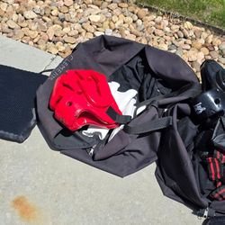Martial Art helmet gloves shoes bags shin guards