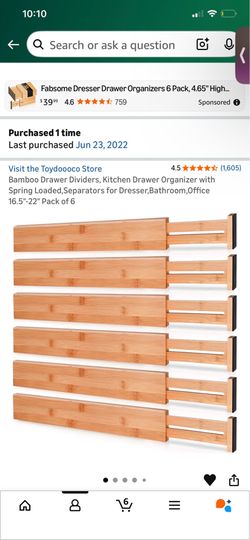 Bamboo drawers dividers - barely used