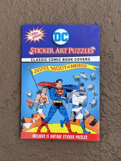 DC Comics Classic Comic Book Covers Sticker Art Puzzles book