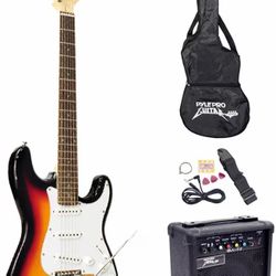 Beginner Electric Guitar - Sun Burst New [NO AMP]