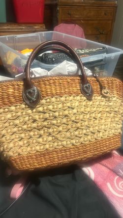 Brighton straw purse